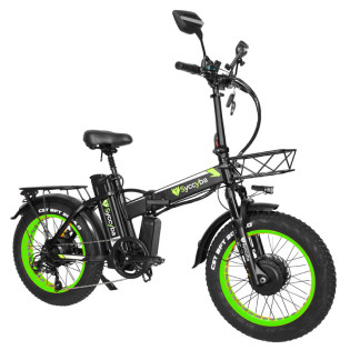 Электровелосипед Syccyba F10 Зеленые колеса